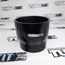 Силиконовый патрубок переход прямой 3.5"/4" ( 89/102 мм) черный